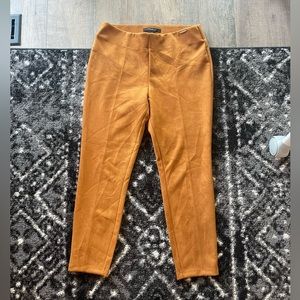 Marc New York Tan Faux Suede Stretch Pants Size Large Andrew Marc